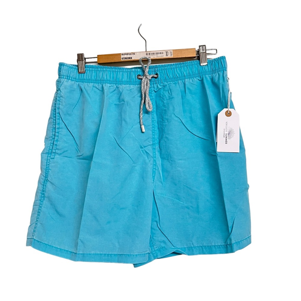 New‎ Mens Vintage Summer Solid Washed Water Repellent Swim Trunks Shorts